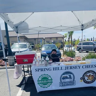 a man selling cheese
