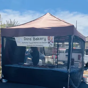 Yummy pastries stand