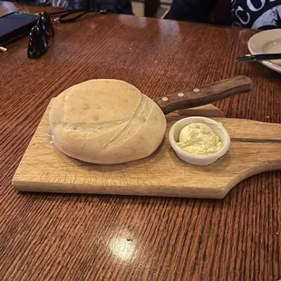 Bread. Wasn't super impressed- not sourdough, just warm bread