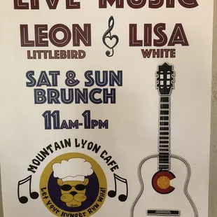Music at weekend brunch, YES!