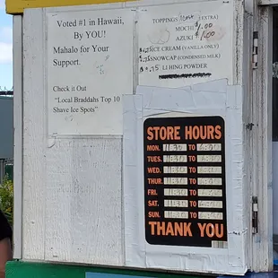 Store hours