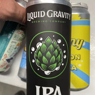 a can of liquid gravity ipa