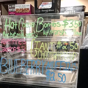 a sign for customers