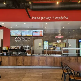 the interior of the restaurant