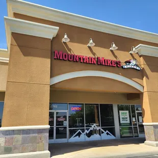 the front of the restaurant