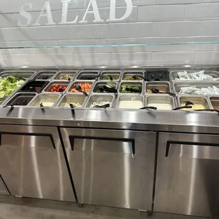 Salad bar is fresh and delicious