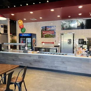 a view of the dining area