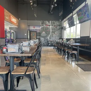 This place is spacious and so clean! They even have gaming machines on the side for kids. Huge tv screens to catch the games as well!