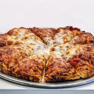 Delicious little cheese pizza. Cook just right