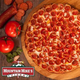 a pepperoni pizza