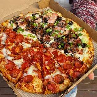 pizza, food