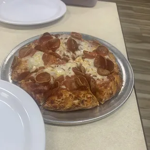 Mini 1 topping pizza: $10.99