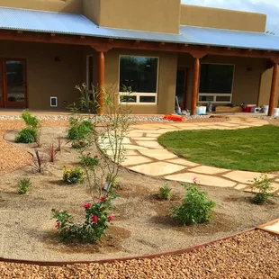 Back yard landscaping and Xeriscaping