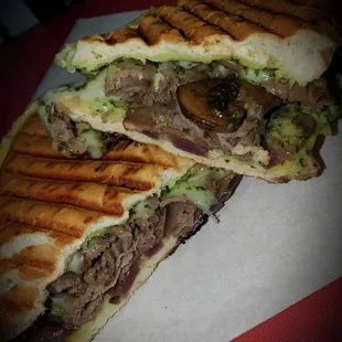 a cut in half sandwich