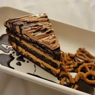 PB Pretzel Chocolate Cake