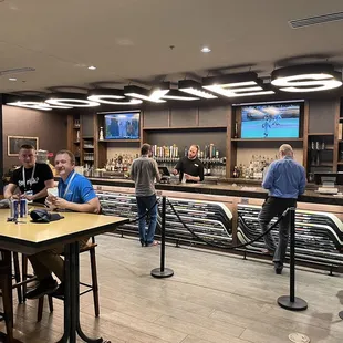 We had an area reserved with food and an open bar. This is from the second floor. We were on the first floor.