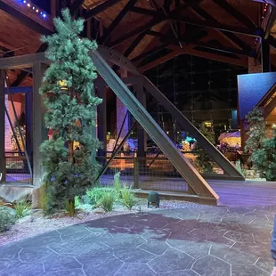 Outside in the hotel