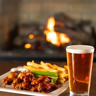 Spicy Buffalo Wings and Local IPA