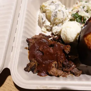 Small portion of brisket