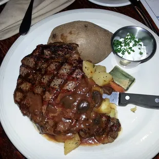 The oh so yummy rib eye!
