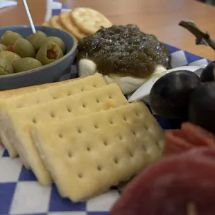 Charcuterie with green chile chutney
