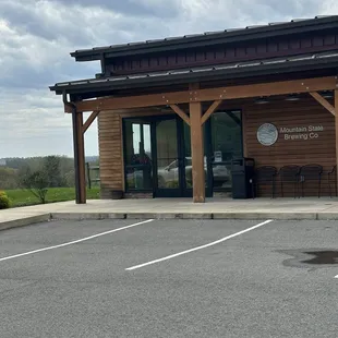 Front of the building.