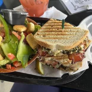 Popeye with side salad.