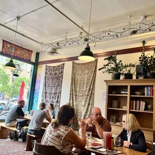 customers enjoying a meal