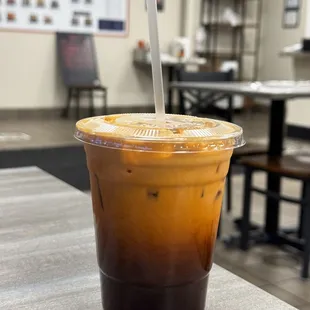 I saw someone order Thai Tea and got drink envy so I had to get it!  Not too sweet and it was perfection in a cup!