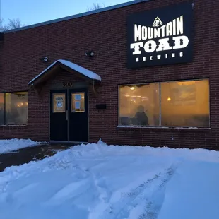 the front of the building