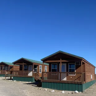 The outside of the cabins