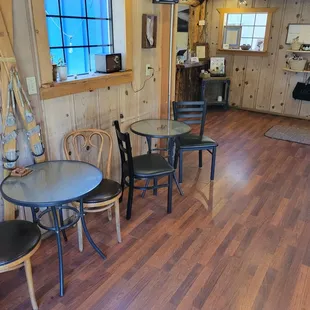Inside seating.