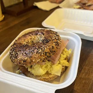 Breakfast bagel