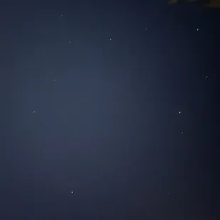You can see the stars at night. Very beautiful