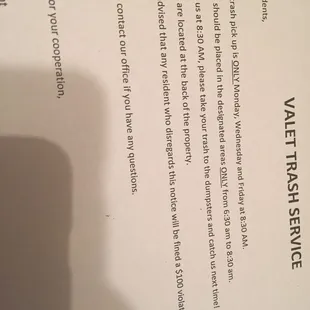 Another notice about trash