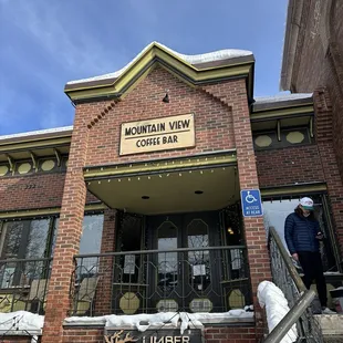 Outside the coffee shop