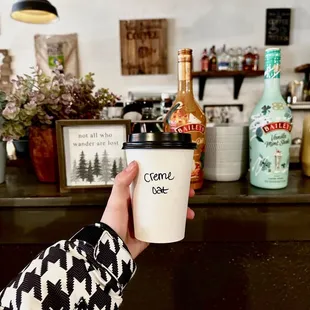 Crème Brûlée latte with oatmilk