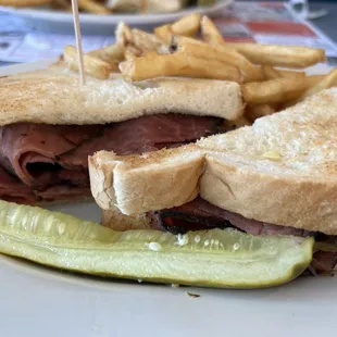 Pastrami Hot Sandwich on white bread