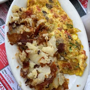 Veggie Omelet with Home Fries