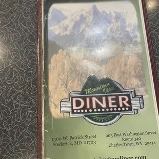 Dirty taped menu.  All of them were like this.