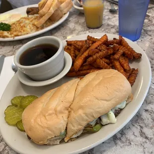 Philly Dip with Sweet Potato Fries