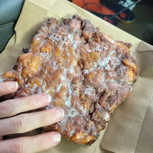 $2.50 for this massive apple turnover!