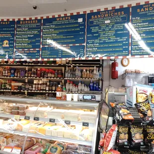 the menus on the wall