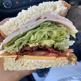 Turkey club on sourdough, added avo