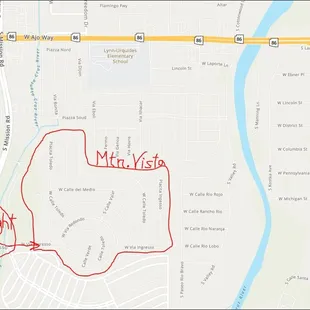 Street Overview of Mountain Vista Community