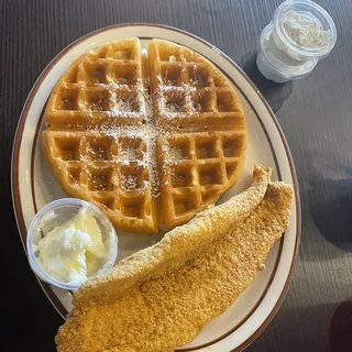 Crispy Fish & waffles