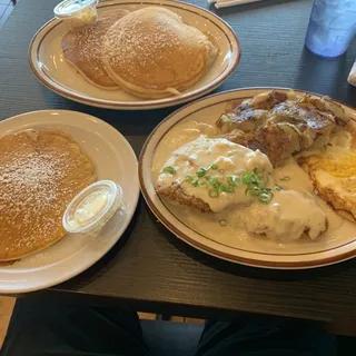 2 stacks buttermilk pancake
