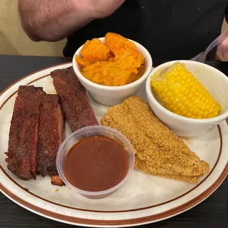 Crispy fish fillet & chicken wing