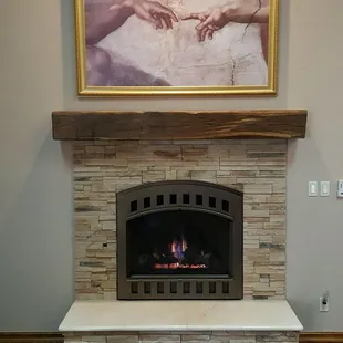 Another beautiful fireplace remodel. This fireplace produces lots of heat and is extremely energy efficient.