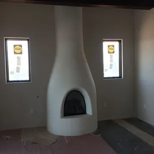 An example of our kiva fireplaces.  This one is a gas fireplace.